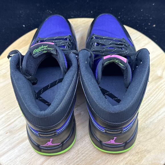 Air Jordan 1 Trek 616344-505 Court Purple Black Flash Lime Outdoor Mens Size 9.5 - Picture 9 of 10
